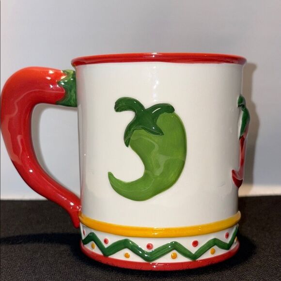Vibrant Chili Pepper Mug - Red, Green, and Yellow - Picture 4 of 6